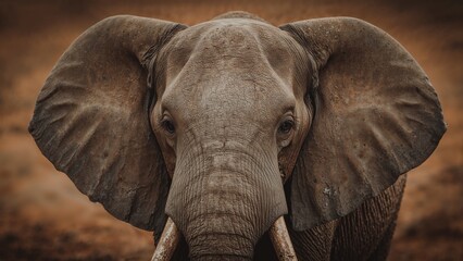 Obraz premium The grand elephant, a key member of Africa's big five.
