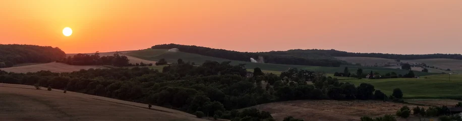 Fototapete Rund Tiefes Orange Panorama du soir  © Photo Passion