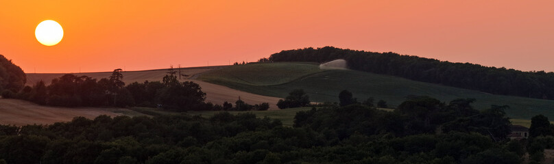 Coucher de soleil orange