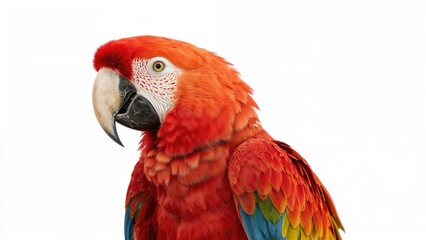 Obraz premium Bright Red Macaws with Diverse Scarlet Tones