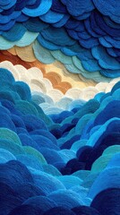 Obraz premium Abstract Blue Cloudscape