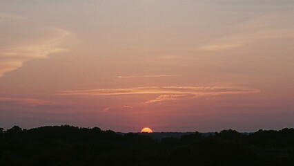 Obraz premium Twilight overhead scene