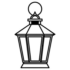 Vintage lantern isolated on white background