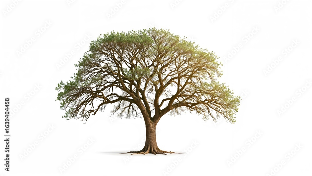 Poster single tree against a plain white backdrop with clipping path