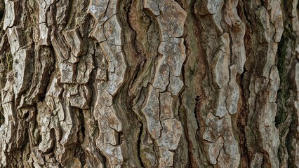 Obraz premium Detailed view of tree bark with abstract forest texture
