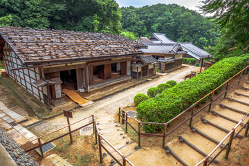 Kawasaki, Japan preserved historic Edo period buildings in Nihon Minkaen.