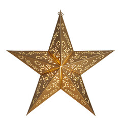 Fototapeta premium Decorative Star Lantern Illuminated with Warm Light