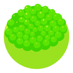 green ball on white background