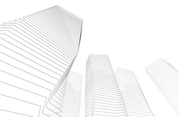 Fototapeta premium Abstract architecture 3d background