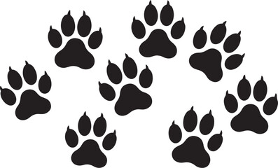 Paw Print Icon – Cat, Dog & Puppy Pet Trace Vector