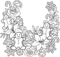 christmas, pattern, flower, vector, floral, design, seamless, vintage, illustration, ornament, decoration, art, wallpaper, nature, decor, texture, element, flowers, mandala, leaf, retro, ornate, lace,