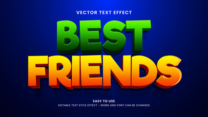 best friends editable text effect