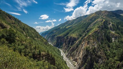 Obraz premium Traveling via Kara Balta Gorge on the journey from north to south in Central Asia