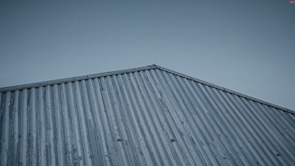 Fototapeta premium Modern Building with Durable Metal Corrugated Roof