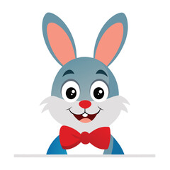 Fototapeta premium A sweet rabbit holding a heart, perfect for an Easter bunny-themed design