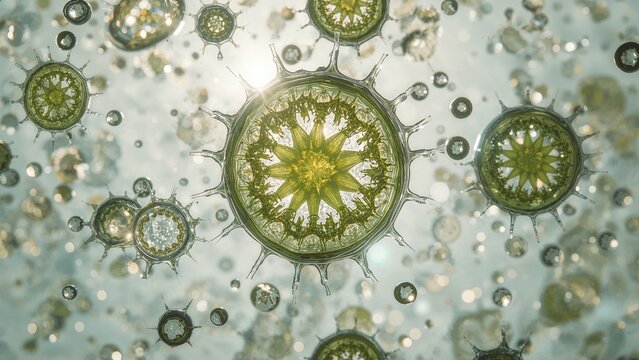 Close-up observation of Micrasterias