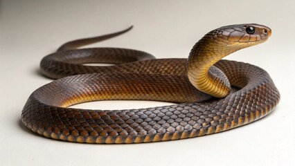 Naklejka premium Inland Taipan on studio background