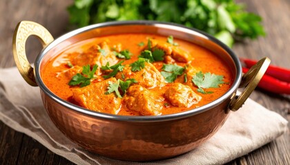 Chicken Curry In Copper Bowl