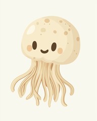 Nursery Poster with cute Jellyfish.