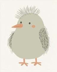 Nursery Poster with cute Bird