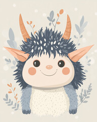 Nursery Poster with cute Monster