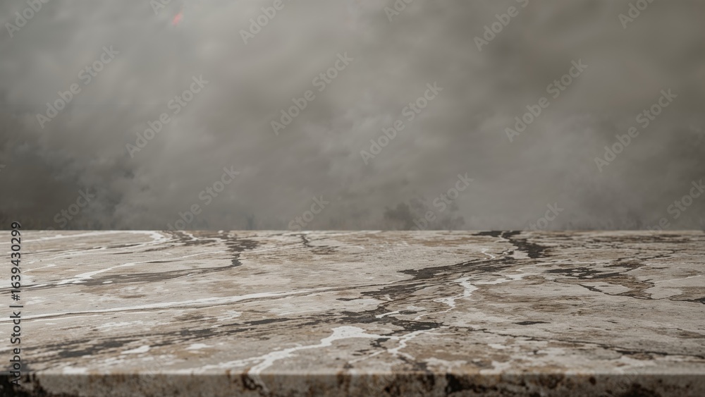 Poster empty granite marble surface on soft grey background with abstract vintage texture and light space c