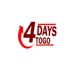 Fototapeta premium day to go countdown disounts and sale time vector on white background