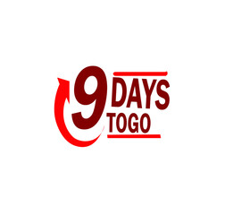 day to go countdown disounts and sale time vector on white background