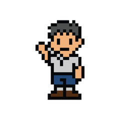 Student Pixel Art Boy 