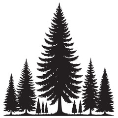 Obraz premium tree silhouette vector