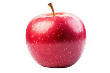 Delicious red apple fruit still life photography, perfect for healthy eating and fresh produce designs isolated on transparent background