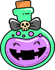 Retro Groovy Halloween Potion Bottle