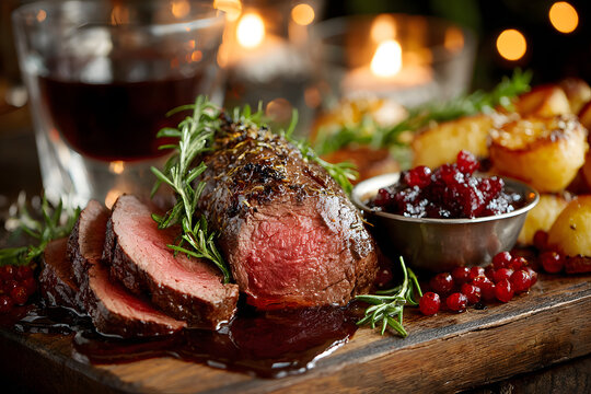 Hirschfleisch Wildfleisch Weihnachtsessen