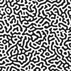 Black White Abstract Organic Turing Pattern