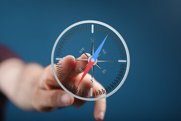 Navigate your path with this compass image. Ideal for business, travel, and exploration concepts.