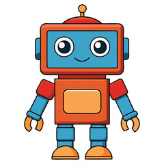 Fototapeta premium Voxel and Pixel Art 3D Robot Vector Design