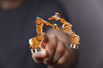 High-tech robotic arms for industrial automation.  Improve efficiency and precision.
