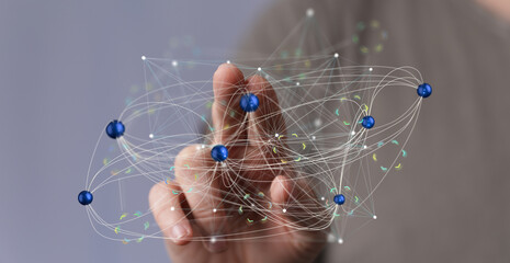 Abstract image of a network connection, representing global communication and data flow.