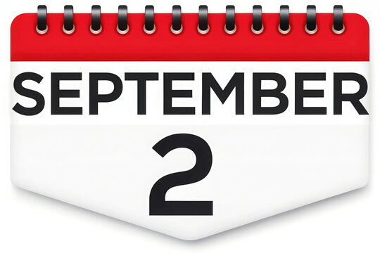 Calendar Icon Showing September 2nd Date Reminder Appointment Schedule Planning Organization Day Month Event Notice - Powered by Adobe