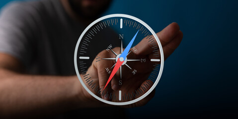 Discover your path with this compass image. Perfect for business, navigation, and goal-setting concepts.