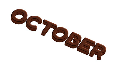 3d render of OCTOBER Chocolate Pattern Style