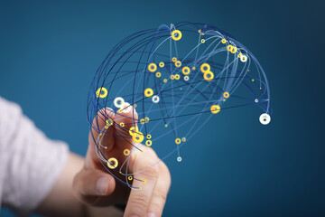 Abstract image depicting a network, connections, data, technology, and innovation.