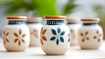 Silk Painted Pottery in Modern Workshop