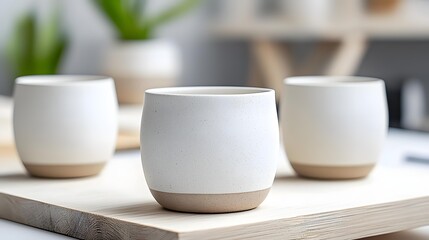 Delicate Pottery in Modern Workshop