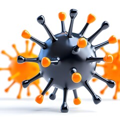 3D Render of Virus Cells