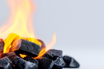 Burning Coal with Intense Flames