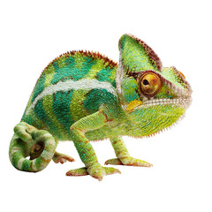 Obraz premium Close-up of a vibrant chameleon