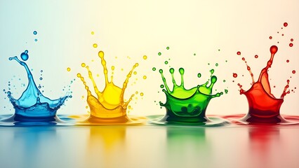 colorful liquid splash