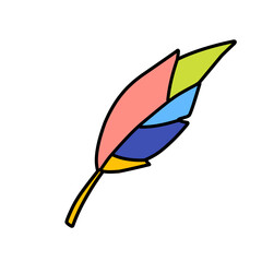 abstract feather design icon