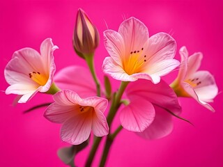 Fototapeta premium bouquet of pink lilies